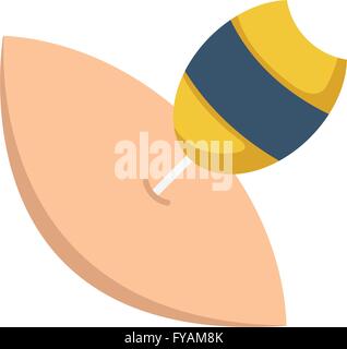 Flat Icon Bee sting therapy icon Stock Vector