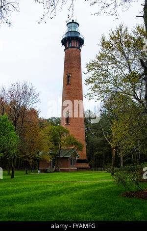 Outer Banks in North Carolina USA Currituck Beach Lighthouse Corolla NC Stock Photo