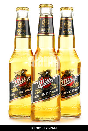 Bottles of Miller Genuine Draft beer Stock Photo