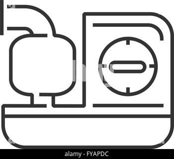 line icon Medical Device Icon, Inhaler machines Stock Vector