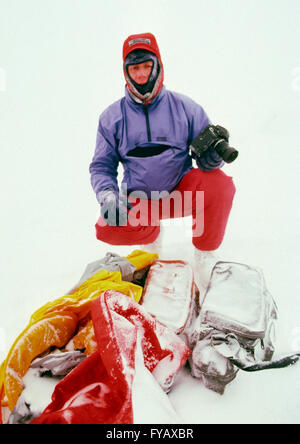 Professional photographer H. Mark Weidman working in the Canadian Arctic Stock Photo