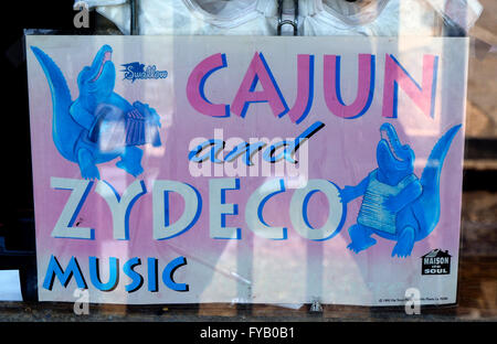 Cajun and Zydeco Music Sign Stock Photo