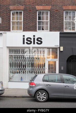 FILE PIC: West London, UK. 25th January, 2016. Unfortunate shop name of opticians ISIS on the Fulham Road in West London  26.01.2015 Credit:  theodore liasi/Alamy Live News