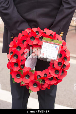 ANZAC Day Memorial Service, wreath Stock Photo