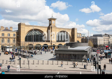 Kings Cross Square and Station, London, UK Stock Photo