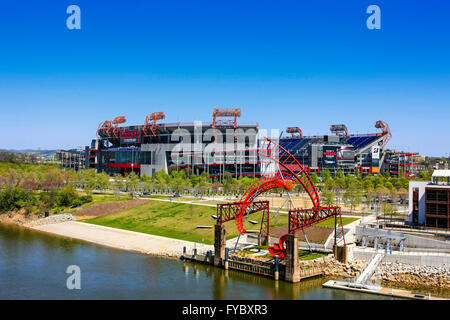 The Nissan Stadium in Nashville, home of the Tennessee Titans football team Stock Photo