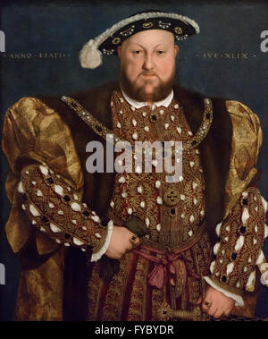 Hans Holbein the Younger (1497-1543), Portrait of King Henry VIII (1491-1547), 1540. Stock Photo