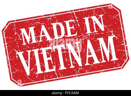 made in Vietnam red square grunge stamp Stock Vector