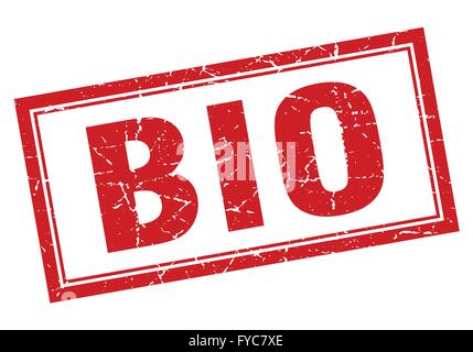 bio red square grunge stamp on white Stock Vector Image & Art - Alamy