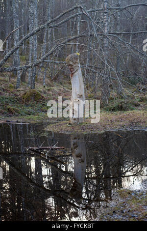 Sculptures from Frank Bruce Sculpture Park at Feshiebridge in Scotland Stock Photo