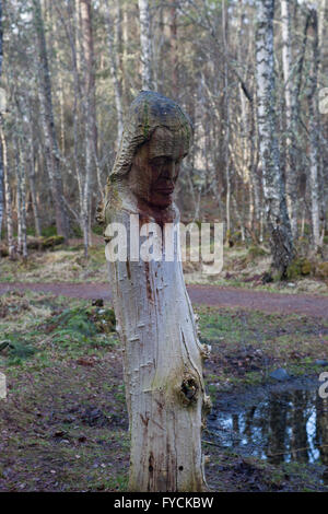 Sculptures from Frank Bruce Sculpture Park at Feshiebridge in Scotland Stock Photo