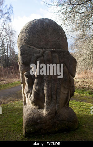 Sculptures from Frank Bruce Sculpture Park at Feshiebridge in Scotland Stock Photo