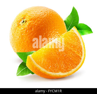 oranges isolated on the white background. Stock Photo