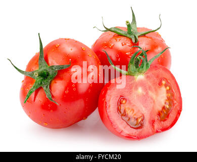 tomatoes with water drops isolated on white Stock Photo - Alamy