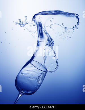 Splashed Glass water splashing from glass isolated on white background Stock Photo - Alamy