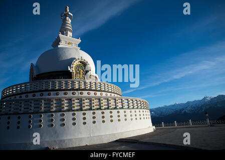 Shanti Stupa Leh Stock Photo