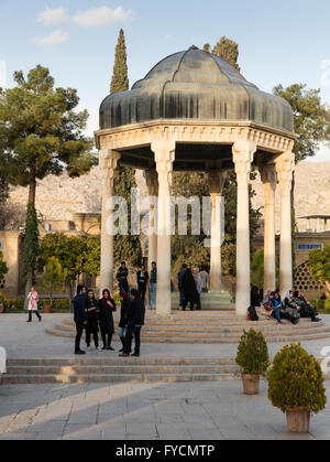 Domed outdoor tomb of the great Iranian poet Hafez in Shiraz, Iran Stock Photo