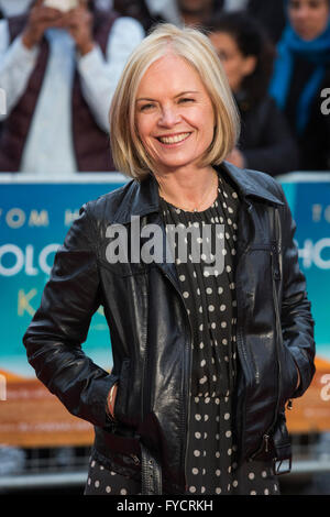London, UK. 25 April 2016. Mariella Frostrup arrives for the UK premiere of the film A Hologram for the King at the BFI Southbank. Stock Photo