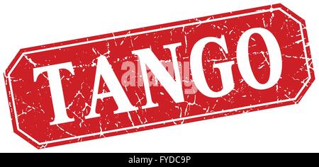 tango red square vintage grunge isolated sign Stock Vector