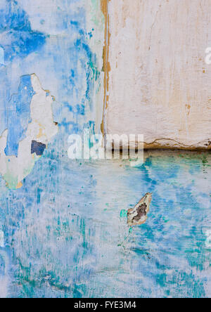 Colorful composition with wall elements in blue and white Stock Photo