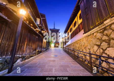 Kyoto, Japan old city at Yasaka Pagoda. Stock Photo