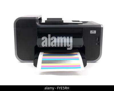 A multi function printer isolated against a white background Stock Photo