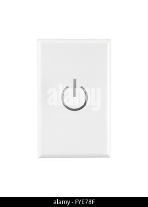 A power switch isolated against a white background Stock Photo