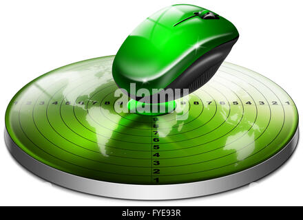 Web design concept: Silver Mouse Cursor on digital background Stock ...