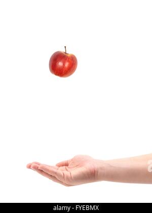 Red apples isolated against a white background Stock Photo - Alamy