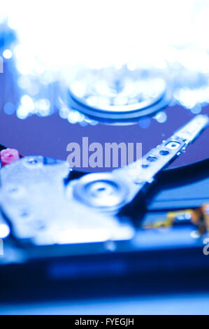 Optical fiber picture with details and light effects. Stock Photo