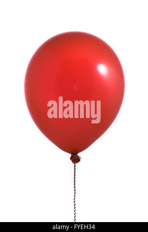 Red balloon on white background Stock Photo