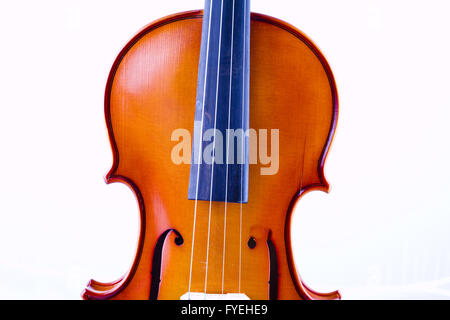 Vintage violin over white background Stock Photo