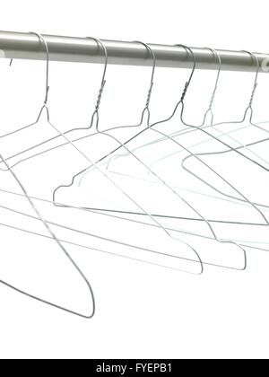 A coat hanger isolated against a white background Stock Photo