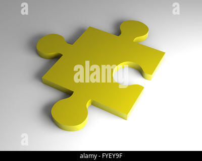 Golden Puzzle piece Stock Photo