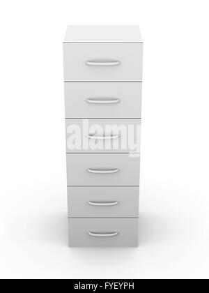 3D digital render of a filing cabinet isolated on white background ...