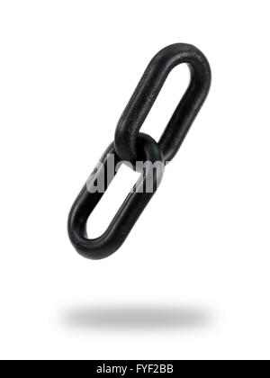 A black chain isolated against a white background Stock Photo