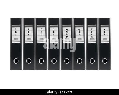 A4 lever arch folders isolated against a white background Stock Photo