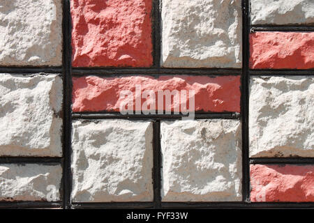 Detail of decorative stone wall Stock Photo