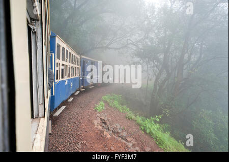 The image of toy train in Matheran hill station, Maharashtra, India Stock Photo