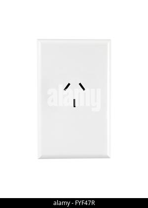A power switch isolated against a white background Stock Photo