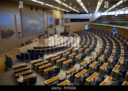 Interior of Swedish parliament in Stockholm Stock Photo