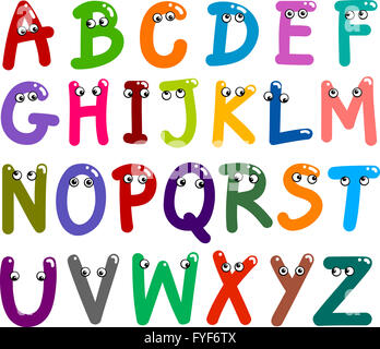 Funny Capital Letters Alphabet Stock Photo