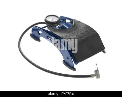 A tire pump isolated against a white background Stock Photo