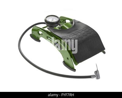 A tire pump isolated against a white background Stock Photo
