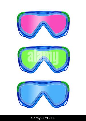 Swimming goggles isolated against a white background Stock Photo