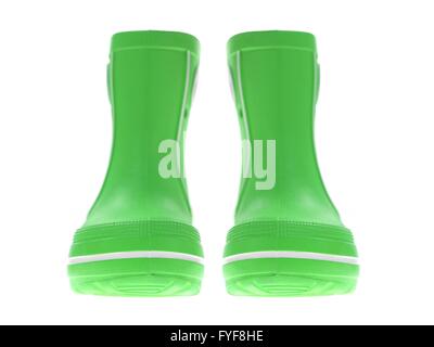 Gum Boots isolated against a white background Stock Photo