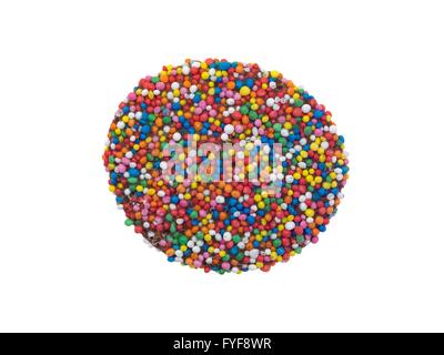 Chocolate freckles isolated against a white background Stock Photo