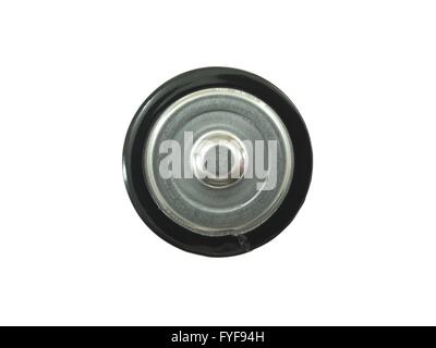 Batteries shot from above isolated against a white background Stock Photo