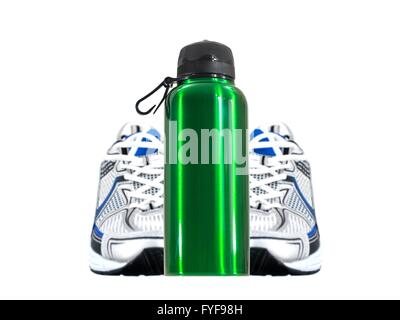 A sports drink bottle isolated against a white background Stock Photo