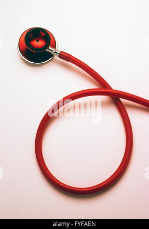 Still life of physician's stethoscope on a white background Stock Photo